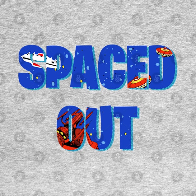 Spaced Out retro arcade style design by colouredwolfe11